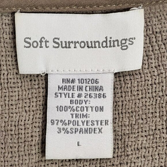 Soft Surroundings Womens Fairy Grunge Button Up Top Size L Lagom Bohemian Hippie - Picture 4 of 12